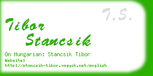 tibor stancsik business card